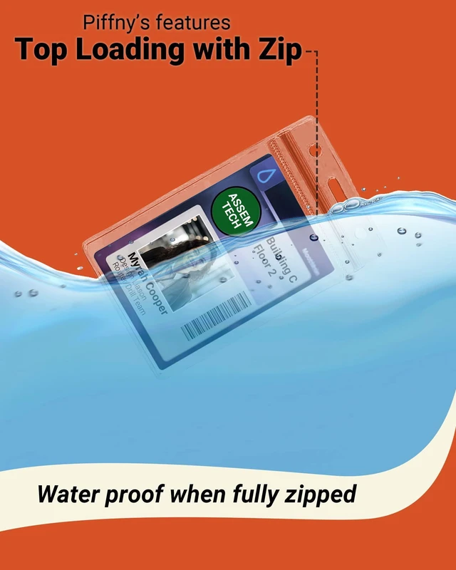Alt view image 3 of 6 - Clear ID Holder for Lanyard - ID Card Holder Waterproof (Inches, 2.25 x 3.5 Vertical 100Pack)
