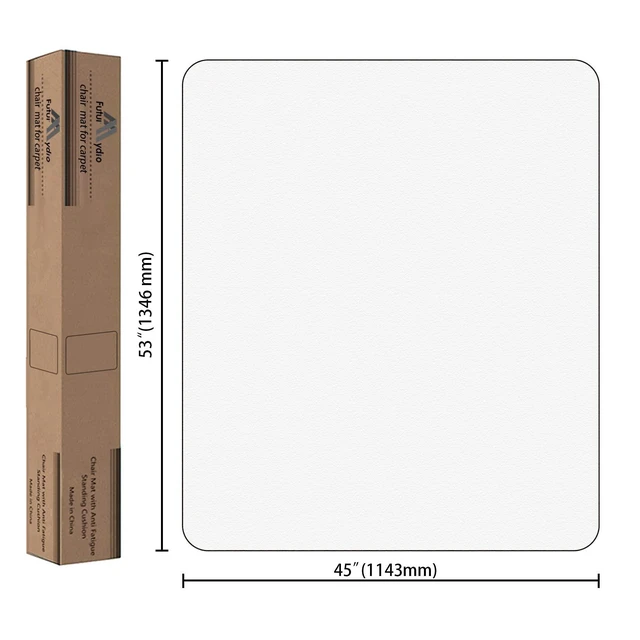Alt view image 6 of 7 - Chair Mat for Hardwood Floor, 45" x 53" Large Clear Easy Glide Large Computer Chair Mat, Plastic Rolling Chair Mats for Tile Floor and Gaming Floors (Rectangle)