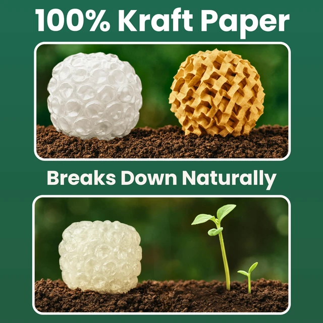 Alt view image 4 of 5 - 12" x 150FT Honeycomb Packing Paper Roll for Moving & Shipping Expandable Kraft Cushion Wrap for Small Business Packaging Eco Friendly Protective Packing Material