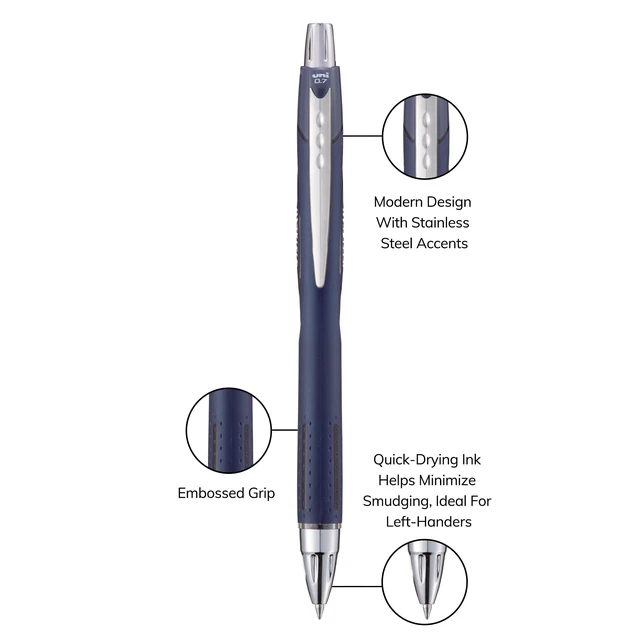 Alt view image 3 of 7 - Jetstream RT Ballpoint Pen, Fine Point (0.7mm), Coastal Barrel, Black Ink, 6 Pens