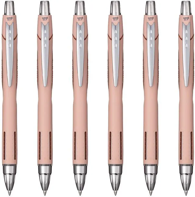 Main image of Jetstream RT Ballpoint Pen, Fine Point (0.7mm), Coral Barrel, Black Ink, 6 Pens