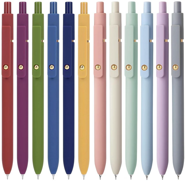 Main image of 12Pcs Gel Pens, 0.7mm Medium Point Smooth Writing Pen for Journaling Black Gel Ink Journaling Supplies for Note Taking, Cute Aesthetic Office School Supplies Gifts for Women