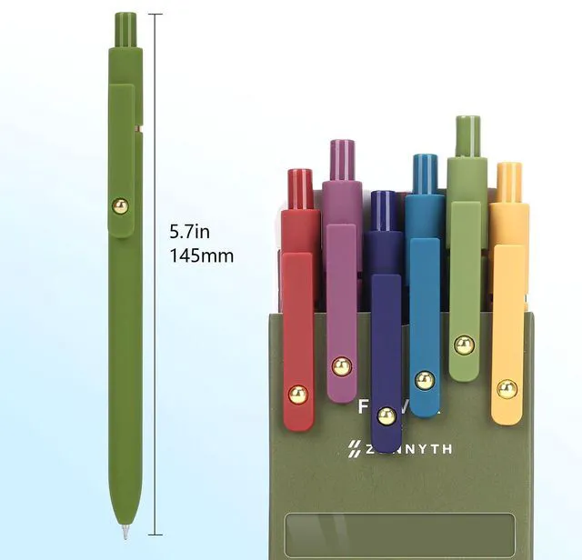 Alt view image 6 of 7 - 12Pcs Gel Pens, 0.7mm Medium Point Smooth Writing Pen for Journaling Black Gel Ink Journaling Supplies for Note Taking, Cute Aesthetic Office School Supplies Gifts for Women