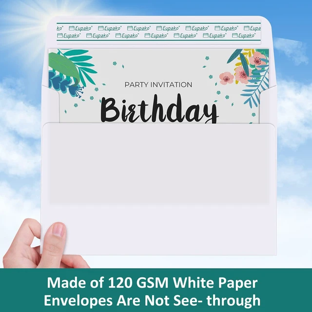 Alt view image 4 of 7 - A2 White Paper Envelopes 200 Pack 4.375x5.75" Invitation Envelopes Self Seal for RSVP, Wedding, Thank you Notes, Greeting Cards, Photos, Announcements
