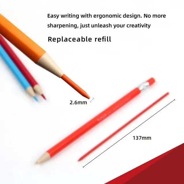 Alt view image 5 of 7 - Mechanical Colored Pencils 2.6mm 36PCS, Colored Pencils for Adults Colored Mechanical Pencil for Coloring and Drawing, Aesthetic Colored Pencils with Sharpener and Portable Case