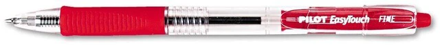 Main image of EasyTouch Refillable & Retractable Ballpoint Pens, Red Ink, 12-Pack