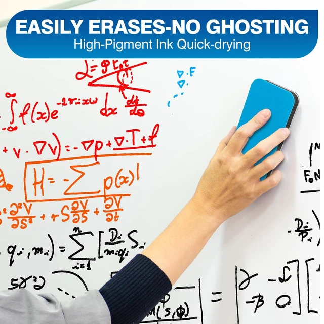 Alt view image 5 of 6 - Green Dry Erase Markers Fine Tip, 72 Pack, 1-2mm Line, Low Odor Easily Erases, for Whiteboards & Non-Porous Surface, Ideal for Tracking, Teaching, Brainstorming & Planning