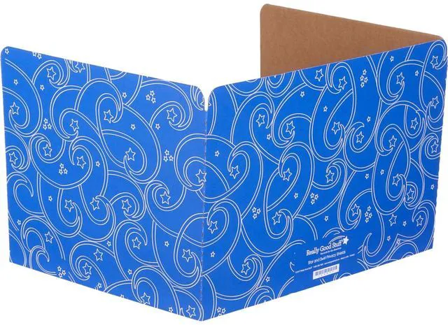 Main image of Standard Privacy Shields, 3 Group Colors, Set of 12 Ages 5+, Kindergarten+, Star & Swirl Matte Finish in Blue, Reduces Distractions and Helps Students Focus