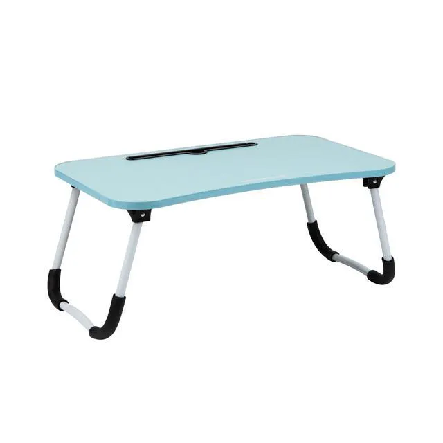 Alt view image 7 of 7 - Lap Desk Laptop Stand, Bed Tray, Folding Legs, Couch Table, Portable, MDF, 23.25" L x 13.75" W x 10.5" H, Blue