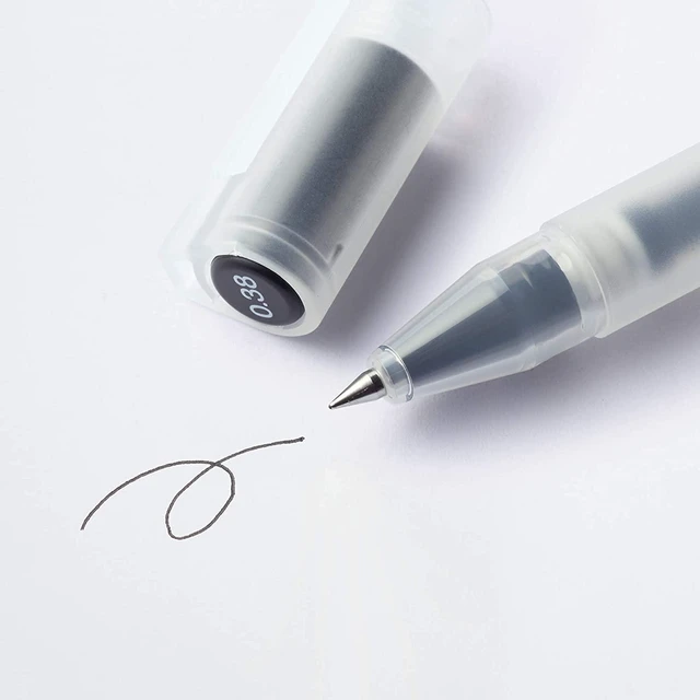 Alt view image 3 of 3 - Gel Ink Ballpoint Pen Cap Type 10-Pieces Set, 0.38 mm Nib Size, Black