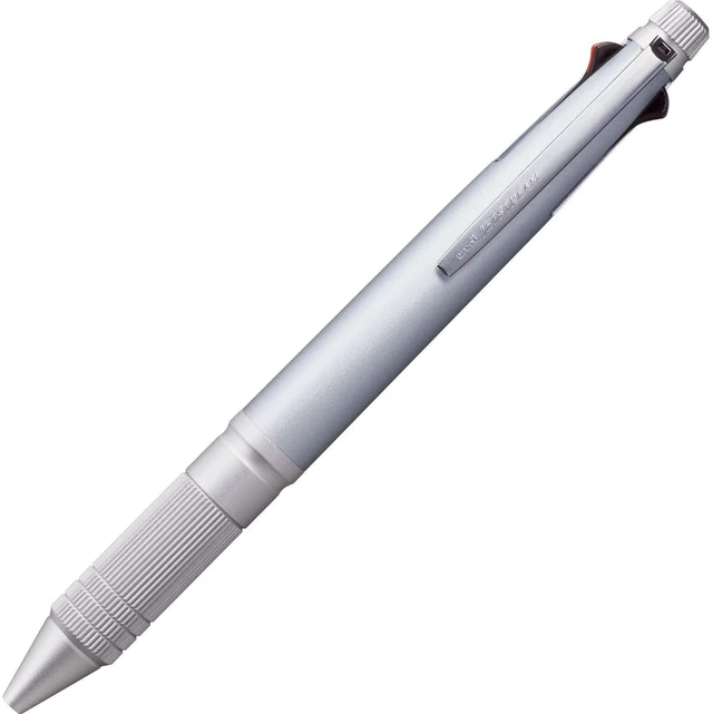 Main image of uni Jetstream 4&1 Metal Edition, 0.5mm Ballpoint Pen (Black, Red, Blue, Green) and 0.5mm Mechanical Pencil, Ice Silver (MSXE52000A05.81)
