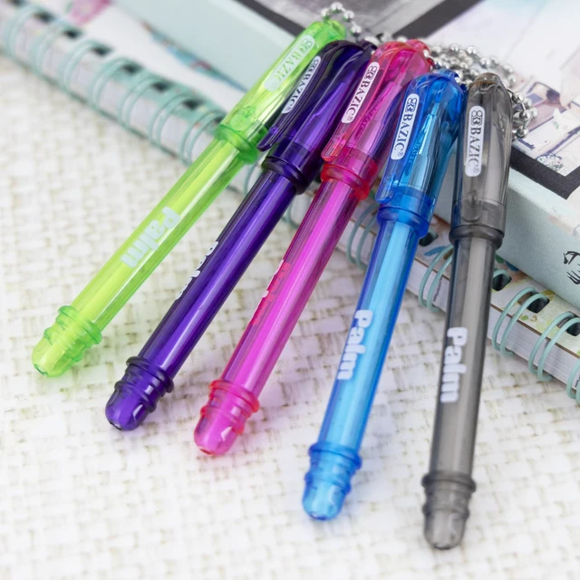 Alt view image 5 of 7 - Palm Ballpoint Pens, Key Chain, Black Ink, 5 Ct, 12-Pack Mini black ink ballpoint pens, 1.0 mm medium, Key chain + pocket clip, Compact for bags, Lanyards, Travel, Bulk pack