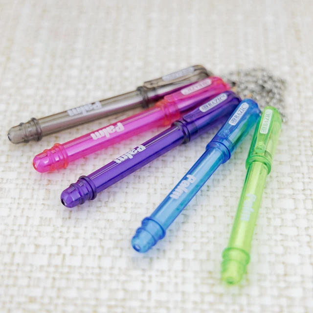 Alt view image 7 of 7 - Palm Ballpoint Pens, Key Chain, Black Ink, 5 Ct, 12-Pack Mini black ink ballpoint pens, 1.0 mm medium, Key chain + pocket clip, Compact for bags, Lanyards, Travel, Bulk pack