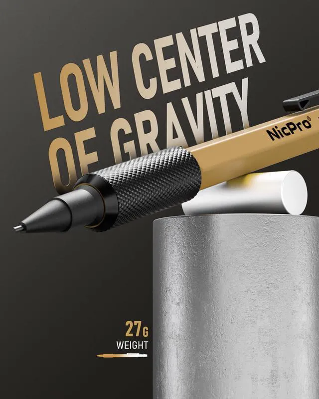 Alt view image 2 of 6 - 3 PCS 1.3 mm Mechanical Pencil Set with 48 Lead Refill, 3 Eraser MP2000 3 Color Weatherproof Metal Barrel, Heavy Duty Carpenter Pencil for Outdoor Construction Marking Drafting and Drawing