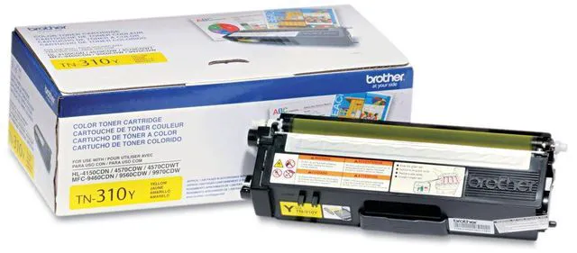 Alt view image 2 of 7 - Genuine TN310Y Color Laser Yellow Toner Cartridge