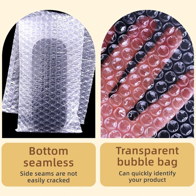 Alt view image 4 of 7 - 50PCS10x12" Clear Bubble Pouches Wrap,Double Wall Cushioned Wrap,Shockproof Double-Wall Thickening for Superior Protection,Lightweight,Durable,for Fragile Items,Electronics,Glasses,plate