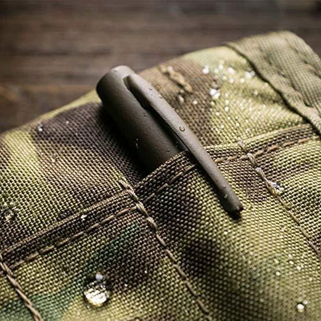 Alt view image 3 of 3 - All-Weather Flat Dark Earth Metal Clicker Pen - Black Ink (No. FDE97)