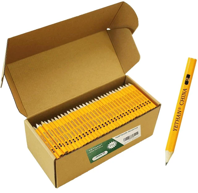 Main image of 480 Count Golf Pencils, 3.5" Half Pencils Pre-Sharpened, Hexagon Mini Pencil Bulk, #2 HB For Casino, Church, Classroom, Back to School Supplies