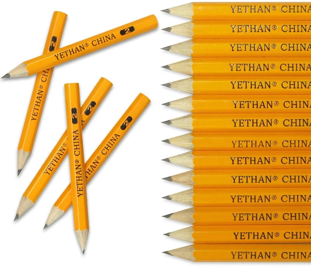 Alt view image 3 of 4 - 480 Count Golf Pencils, 3.5" Half Pencils Pre-Sharpened, Hexagon Mini Pencil Bulk, #2 HB For Casino, Church, Classroom, Back to School Supplies