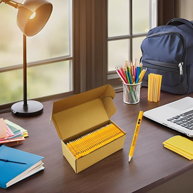 Alt view image 4 of 4 - 480 Count Golf Pencils, 3.5" Half Pencils Pre-Sharpened, Hexagon Mini Pencil Bulk, #2 HB For Casino, Church, Classroom, Back to School Supplies