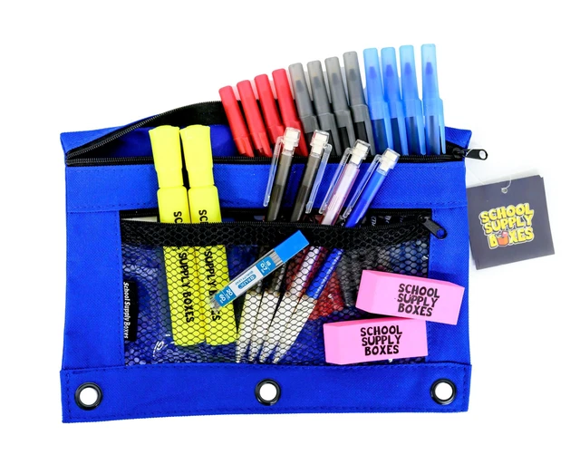 Alt view image 3 of 4 - Secondary Essentials Bundle | 1 Box - 51 Pieces per Box Back to Essentials Includes Folders, Notebooks, 1" Binder, Mechanical Pencils, Index Cards, Highlighters, & Pens