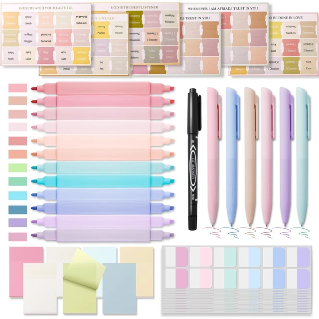 Main image of 44 Pcs Bible Study Supplies Journaling Kit, Bible Highlighters, Pale Bible Study Kit for Women, Bible Accessories Helps Highlight Verses, Organize Notes and Deepen Faith Through Scripture Prayer