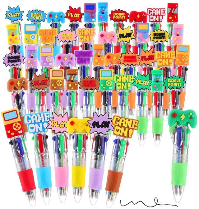 Main image of 48 Pcs Video Game Party Favors for Students Kids, Cute Game Gifts Pens for kids, 4-in-1 Fun Pen,Prize Gifts for Classroom,Boy Birthday Party Favors