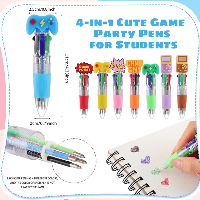 Alt view image 3 of 7 - 48 Pcs Video Game Party Favors for Students Kids, Cute Game Gifts Pens for kids, 4-in-1 Fun Pen,Prize Gifts for Classroom,Boy Birthday Party Favors