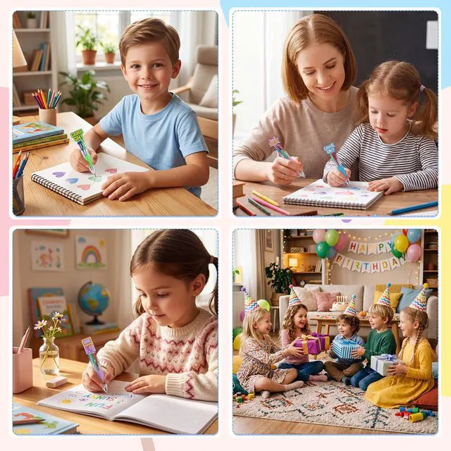 Alt view image 6 of 7 - 48 Pcs Video Game Party Favors for Students Kids, Cute Game Gifts Pens for kids, 4-in-1 Fun Pen,Prize Gifts for Classroom,Boy Birthday Party Favors