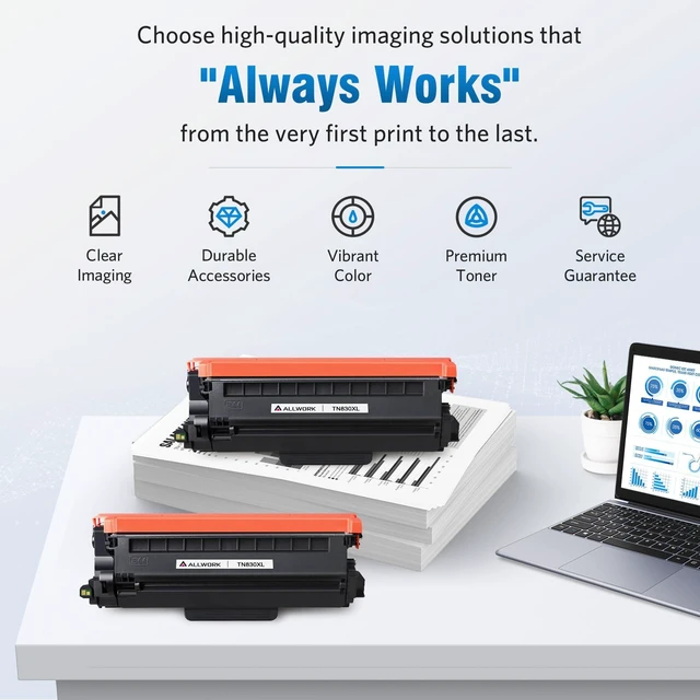 Alt view image 6 of 6 - TN830XL Toner Cartridge Replacement for Brother TN830 XL TN-830XL 2 Black Compatible with Brother DCP L2640DW HL L2405W L2420DW L2460DW L2465DW L2480DW MFC L2820DW L2900DW Printer (New Version)
