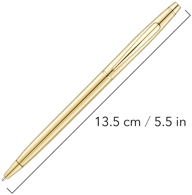 Alt view image 3 of 7 - 12 Pack Slim Gold Ballpoint Pens Black Ink 1 mm - Black ink, Nice Gift for Business Office Students Teachers Wedding Guest