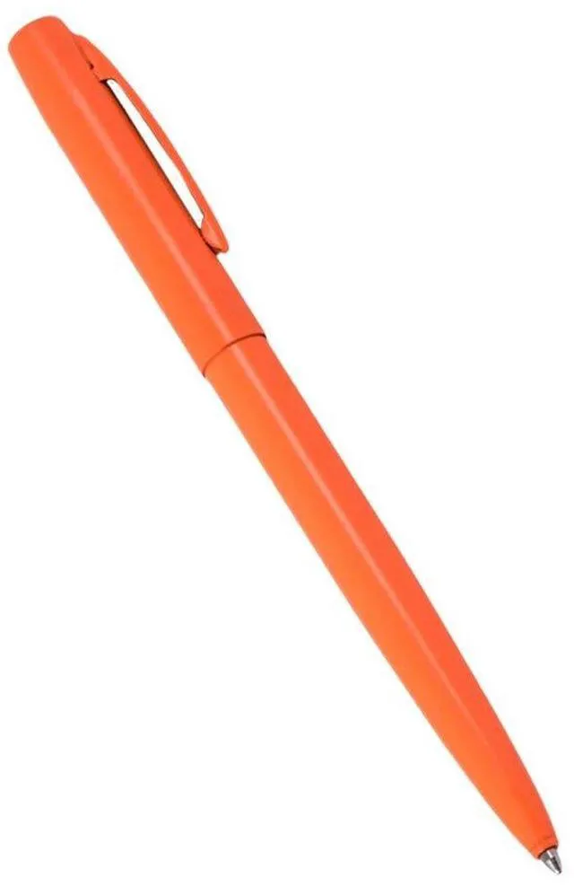 Main image of Weatherproof Orange Metal Retractable Ballpoint Pen - Black Ink (No. OR97), Orange Barrel / Black Ink