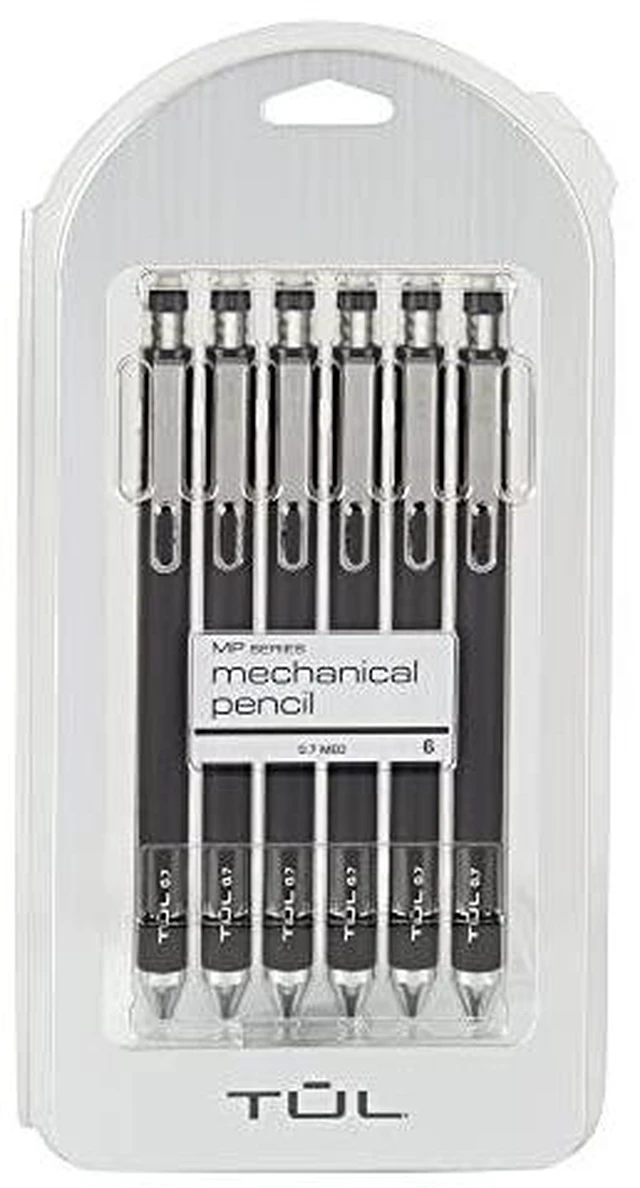 Alt view image 3 of 4 - ® Mechanical Pencils, 0.7 mm, Black Barrels, Pack Of 6 Pencils