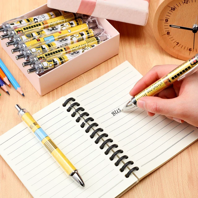 Alt view image 3 of 6 - 24 Pcs School Bus Driver Appreciation Gifts Bulk Bus Ballpoint Pens Back to School Thank You Gifts for Driver Birthday Retirement Appreciation Writing Stationary Supply