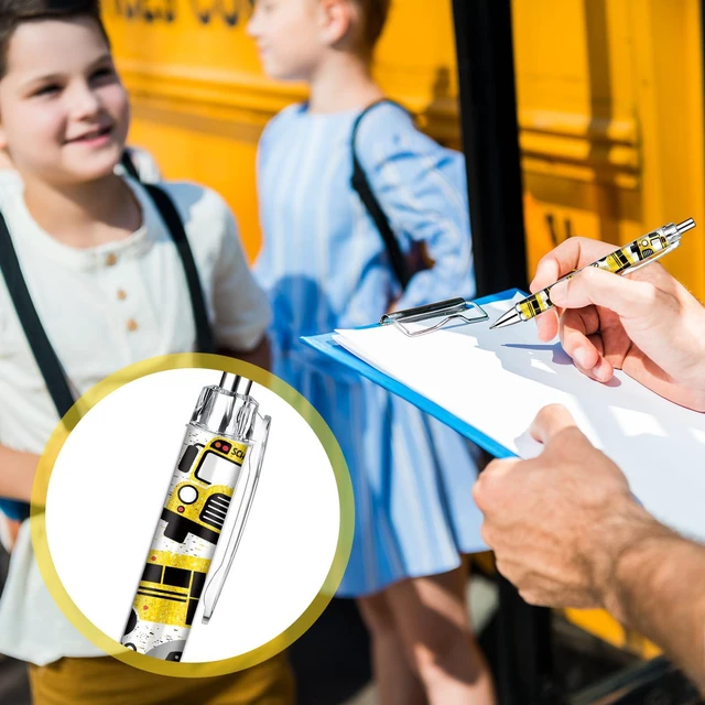 Alt view image 6 of 6 - 24 Pcs School Bus Driver Appreciation Gifts Bulk Bus Ballpoint Pens Back to School Thank You Gifts for Driver Birthday Retirement Appreciation Writing Stationary Supply