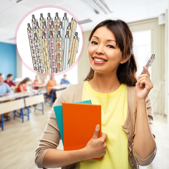 Alt view image 6 of 7 - 24 Pcs Teacher Pens Back to School Notebook Pencil Themed Gifts First Day of School Gift for Teacher Student Welcome Back to Classroom Preschool Kindergarten Staff Must Have Stationery