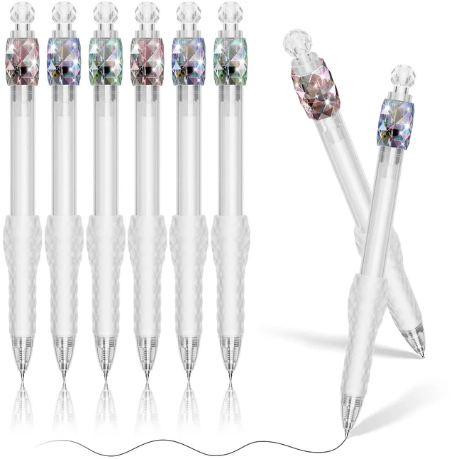 Main image of 8 Pack Ballpoint Pens - 1.0mm Fidget Rotating Black Ink, No Smudge Medium Point Smooth Writing - Soft Grip, Quick-drying Pens for Journaling, Cute School & Office Supplies, Gift for Women Men