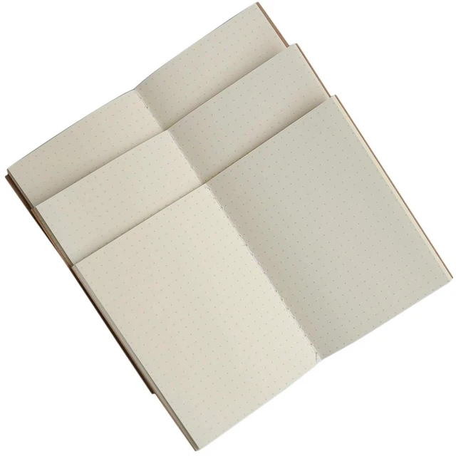 Alt view image 2 of 7 - A5 Dotted Grid Travelers Notebook Insert / A5 Journal Refill | 5.5" x 8.3" (14 x 21cm) | 3 Booklets, 240 Pages | Travelers Notebook Refills for Journals, Diaries, Planners
