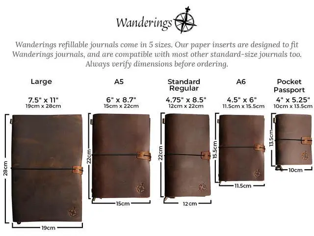 Alt view image 5 of 7 - A5 Dotted Grid Travelers Notebook Insert / A5 Journal Refill | 5.5" x 8.3" (14 x 21cm) | 3 Booklets, 240 Pages | Travelers Notebook Refills for Journals, Diaries, Planners