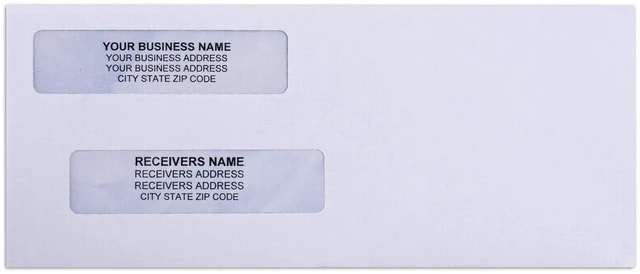 Alt view image 4 of 7 - 500 Self Seal QuickBooks Double Window Security Check Envelopes - for Business Laser Checks, Ultra Security Tinted, Self Adhesive Peel & Seal White, Size 3 5/8 x 8 11/16-24lb NOT for INVOICES (26865)