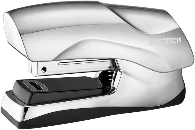 Main image of Office Heavy Duty Stapler, 40 Sheet Capacity, No Jam, Half Strip, Fits into the Palm of Your Hand, For Classroom, Office or Desk, Chrome