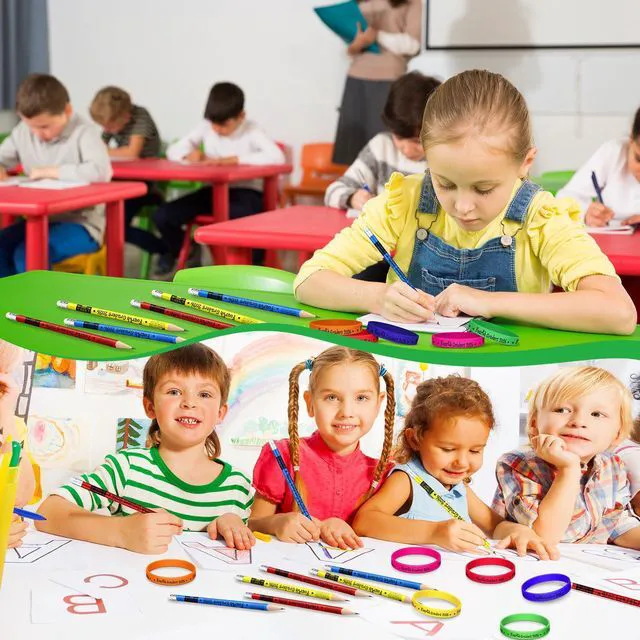 Alt view image 6 of 7 - 48 Pcs Back to School Gifts 4th Grade 2026 Pencils and Bracelets First Day of School Gifts Bulk, for Students from Teacher 4th Grade Classroom Party Favor, Teacher Reward Prize Supplies