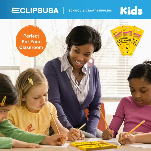 Alt view image 6 of 6 - Sharpened Pencils #2 Bulk, Classroom Must Haves School Supplies, Number 2 Pencils Bulk Office Supplies, 12 Per Box (48 Boxes)