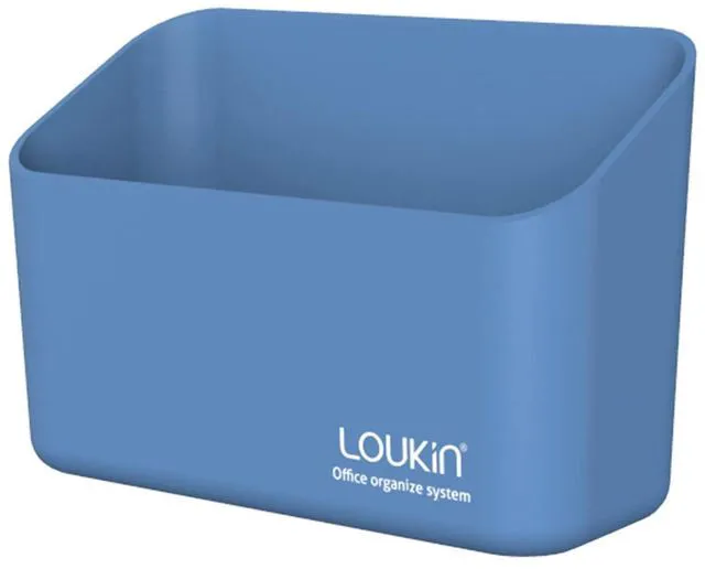 Main image of Magnetic & Adhesive Marker Holder, Whiteboard Accessory Tray, Blue 5.3" × 2.2", Holds 1 Eraser and 8 Markers, Supports up to 3.3 lb, 2 Mounting Options, Fits Glass and Refrigerators