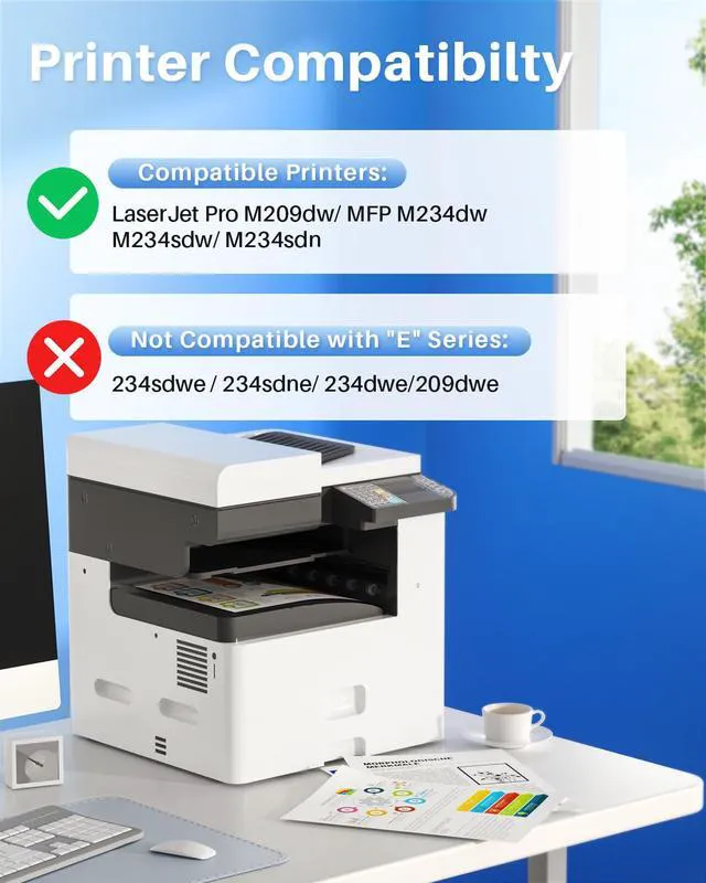 Alt view image 2 of 7 - 134A Black Toner Cartridge with Chip Compatible for HP W1340A M234dw M209dw High Yield 134A W1340A 134X Toner Work for HP LaserJet Pro M209dw M234dw M234sdw M234sdn Ideal for home & office (2 Pack)