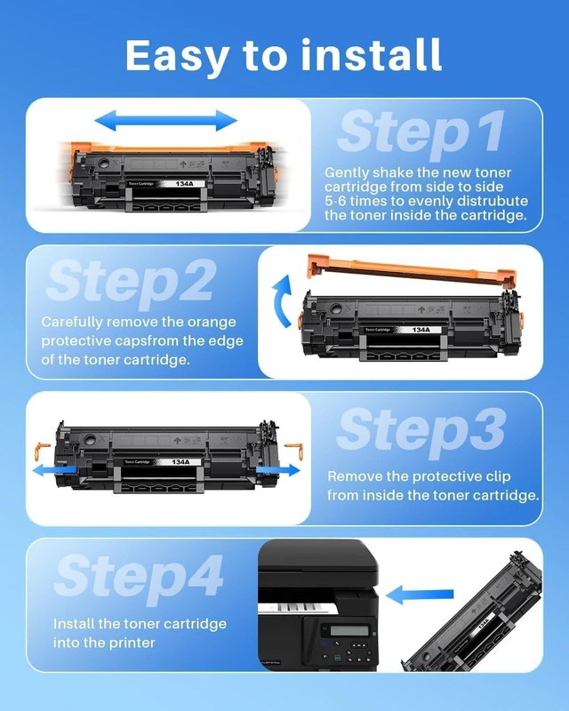 Alt view image 4 of 7 - 134A Black Toner Cartridge with Chip Compatible for HP W1340A M234dw M209dw High Yield 134A W1340A 134X Toner Work for HP LaserJet Pro M209dw M234dw M234sdw M234sdn Ideal for home & office (2 Pack)