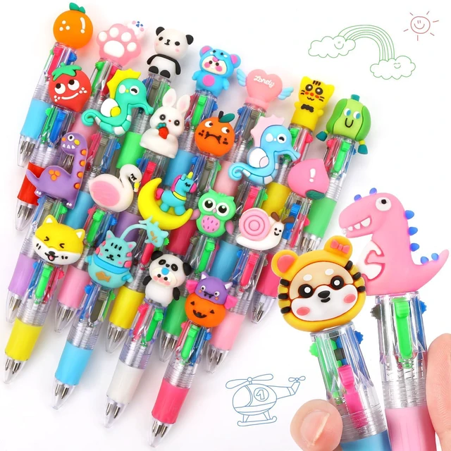 Main image of 24 Pack 4-in-1 Multicolor Pens for Classroom Prizes, Bulk Fun Pens for Kids Cute Ballpoint Pens, Back to School and Party Favors, Student Gifts for Easter Eggs, Stocking Stuffers and Treasure Box Toys