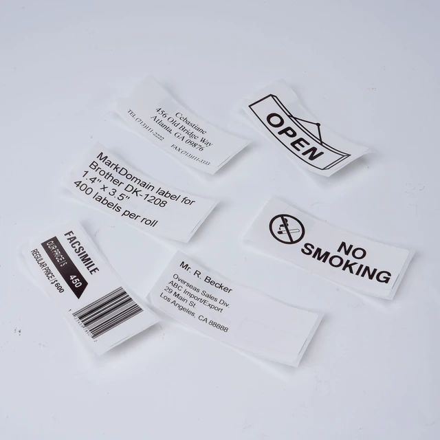 Alt view image 7 of 7 - Compatible with Brother DK-1208 Die-Cut Large Address Label for QL Printer 1.4 in x 3.5 in(38 mm x 90 mm), 400 per Roll/ 4000 Labels for QL-800 ql-820nwb Printer, 10 white paper rolls + 1 frame