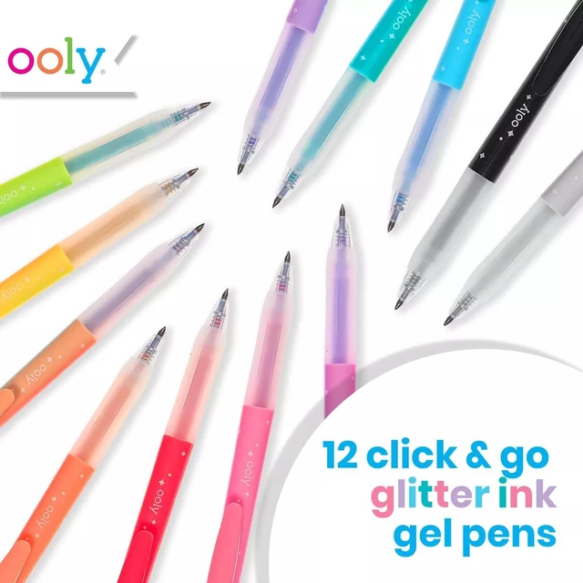 Alt view image 2 of 7 - Oh My Glitter Gel Pens, Set of 12, Retractable Ages 6+, Retractable, Cute School and Art Supplies for Girls, Planner Pen with Comfort Grip, for Decorations and Office Use