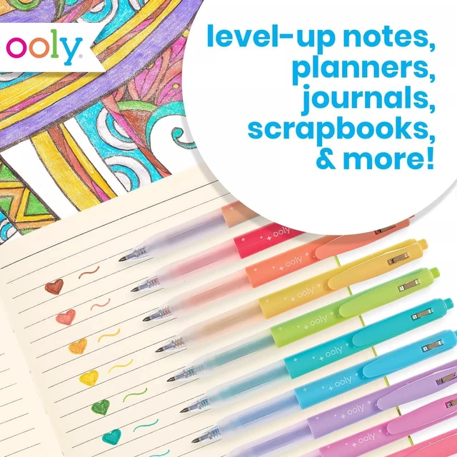 Alt view image 5 of 7 - Oh My Glitter Gel Pens, Set of 12, Retractable Ages 6+, Retractable, Cute School and Art Supplies for Girls, Planner Pen with Comfort Grip, for Decorations and Office Use